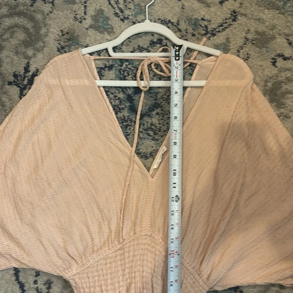 Lovestitch batwing cocktail summer day dress peach size L fits S - small Large - Picture 5 of 7